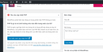 “Yêu cầu cập nhật PHP” Tôi phải làm sao khi thấy điều này trong bản quản trị WordPress